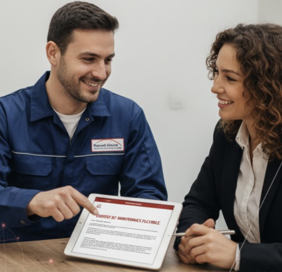 Description (Alt) : Vérification périodique et maintenance annuelle d'un parc d'extincteurs dans une copropriété à Paris par Mondial Sécurité.